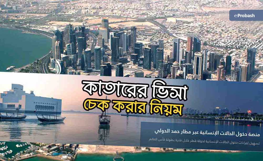 অনলাইনে পাসপোর্ট নাম্বার দিয়ে কাতারের ভিসা চেক করার নিয়ম