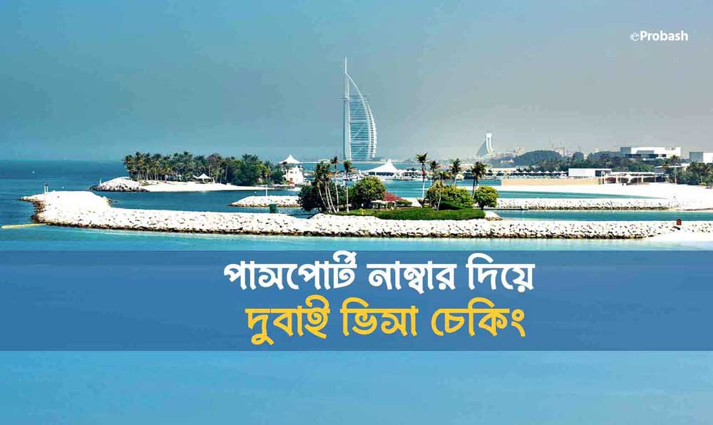 পাসপোর্ট নাম্বার দিয়ে দুবাই ভিসা চেক করার নিয়ম