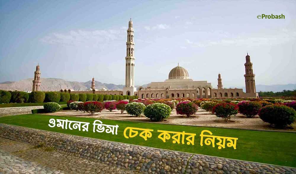 পাসপোর্ট নাম্বার দিয়ে ওমানের ভিসা চেক করার নিয়ম