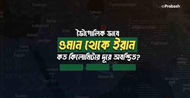 ওমান থেকে ইরান কত কিলোমিটার দূরে
