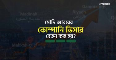 সৌদি আরবের কোম্পানি ভিসা বেতন কত